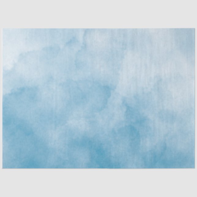 ocean blue watercolor background backdrop wrapping tissue paper (Front)