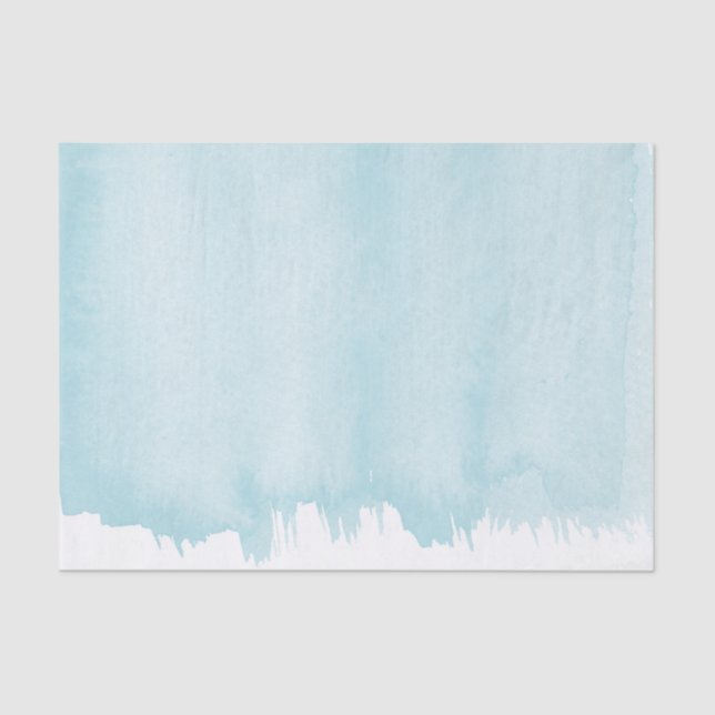Ocean Blue Watercolor Tissue Paper (Front)