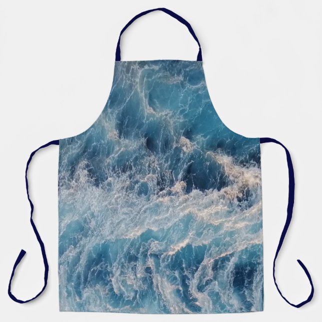 Ocean Blue Waves Apron (Front)