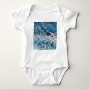 Ocean Blue Waves Baby Bodysuit
