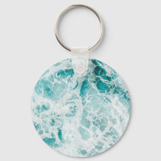 Ocean Blue Waves Keychain