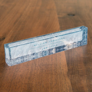 Ocean Blue Waves Nameplate