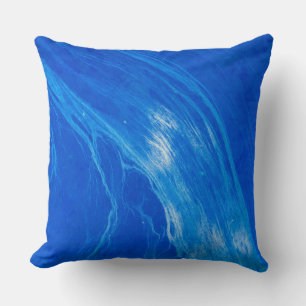 Ocean Blue Waves Summer Time Throw Pillow