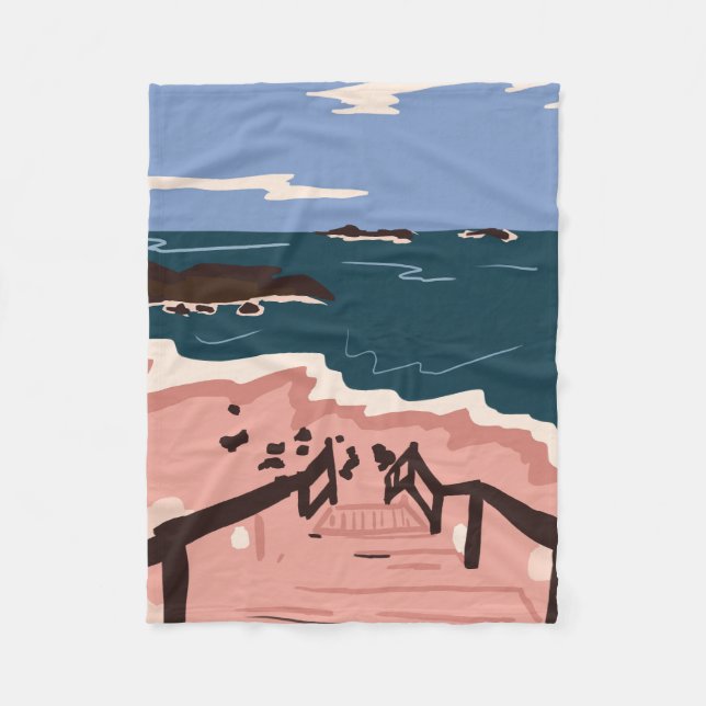Ocean Blues Fleece Blanket (Front)