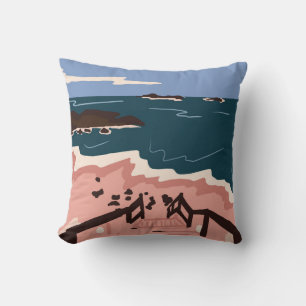Ocean Blues Throw Pillow