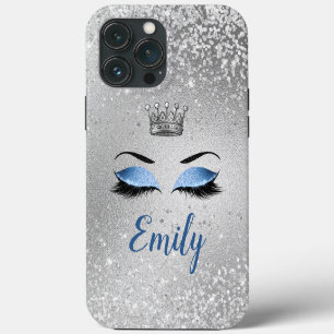 Ocean Blush Blue Fabulous Glitter Eyes iPhone 13 Pro Max Case