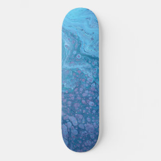 Ocean Breeze 3 Soft Blue Abstract Skateboard Deck