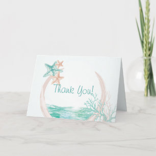 Ocean Breeze Beach Wedding Thank You