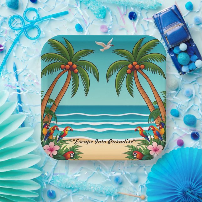 "Ocean Breeze Bliss" Paper Plate (Party)