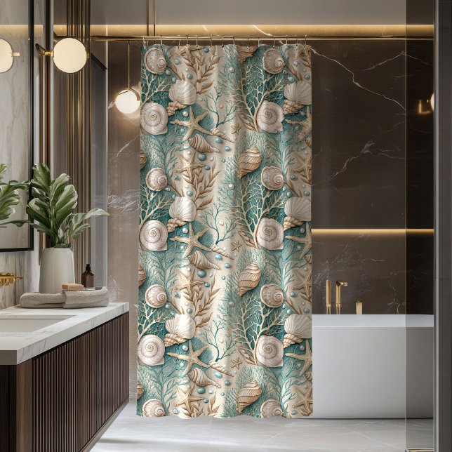Ocean Breeze Curtain Trendy Coastal Bath Accent (Ocean Breeze Curtain Trendy Coastal Bath Accent)