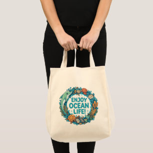 Ocean Breeze Grocery Tote Bag: Shop with Style! Bag