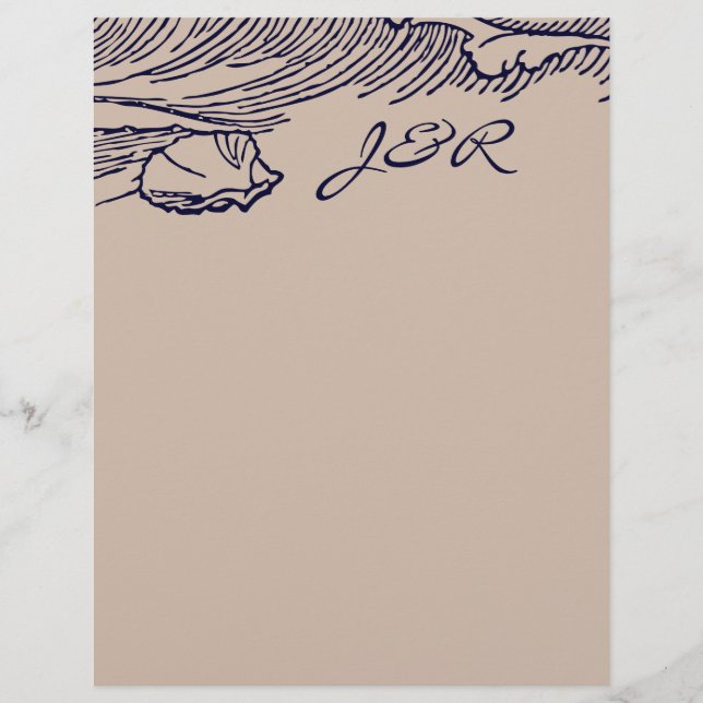 Ocean Breeze | Rustic Beach DIY Envelopes Liner Flyer (Front)