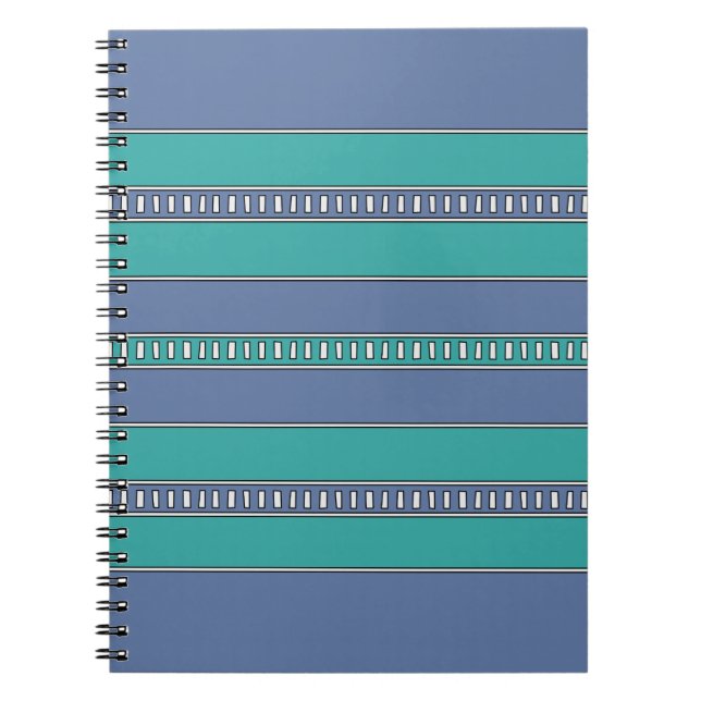 Ocean Breeze Stripes Notebook (Front)