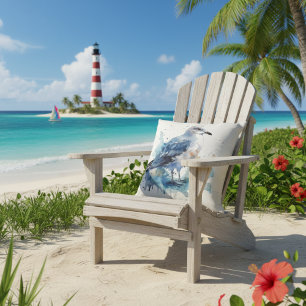 Ocean Breeze: Watercolor Seagull Throw Pillow