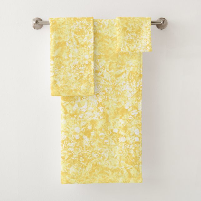 Ocean Bubbles & Courant Jaune Serviette Ensemble (En situation)