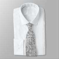 Ocean Bubbles & Current Silver/Grey  Neck Tie