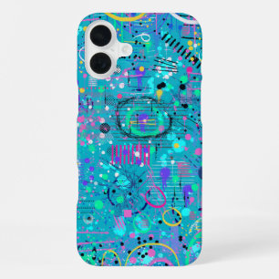 Ocean Bubbles: Maximalist Art iPhone 16 Plus Case