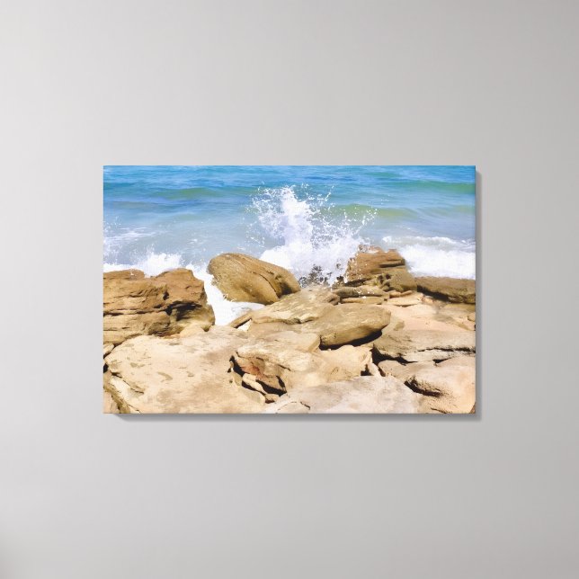 Ocean Canvas wall decor Rocky beach (Front)