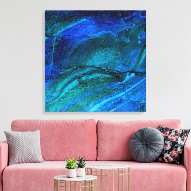 Ocean Carved Stone  Canvas Print (Insitu(LivingRoom))