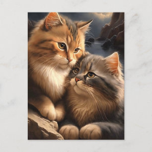 Ocean Cats Valentine/Anniversaire de voeux Carte p