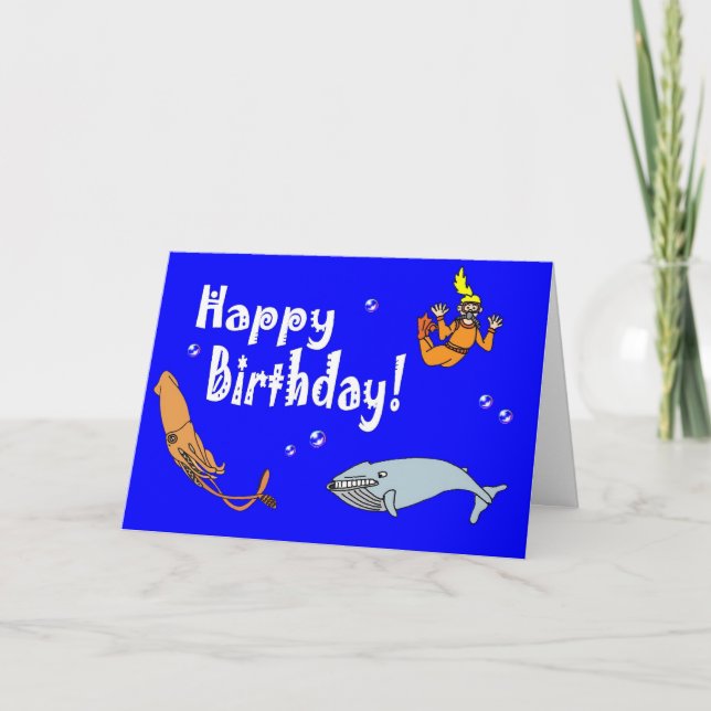 Ocean Children's Happy Birthday Card (Front)