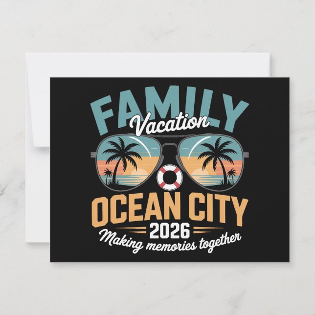 Ocean City Beach Invitation (Front)