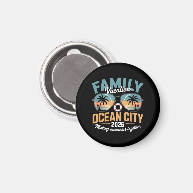 Ocean City Beach Magnet (Front/Back)
