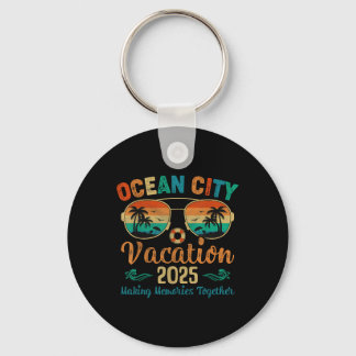 Ocean City Beach Vacation 2025 Friends Family Summ Keychain