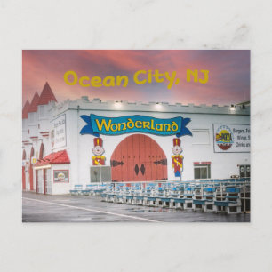 Ocean City Boardwalk Attractions Postcard