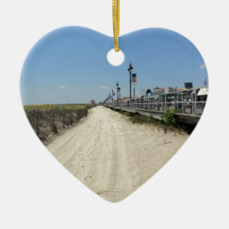 Ocean city Boardwalk Ceramic Ornament