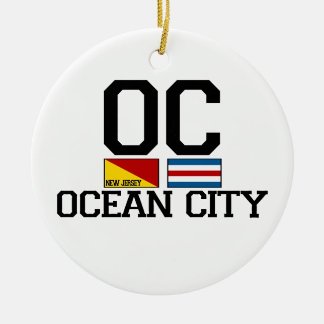 Ocean City. Ceramic Ornament (Front)