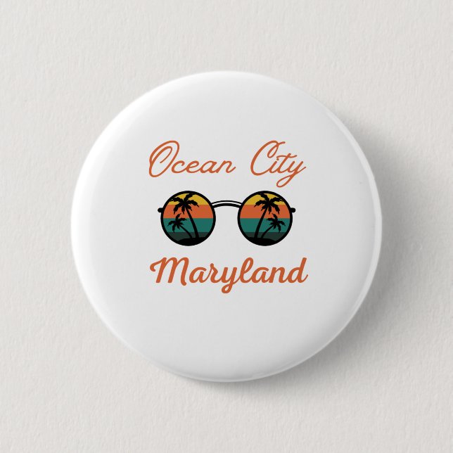 Ocean City Maryland 2 Inch Round Button (Front)