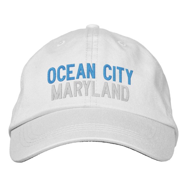 OCEAN CITY MARYLAND BASEBALL BROIDEE CASQUETTE (Devant)