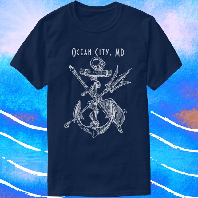 Ocean City Maryland Boat Anchor Nautical Travel T-Shirt (Creator Uploaded)