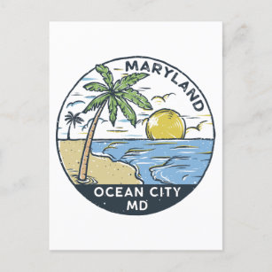 Ocean City Maryland Vintage Postcard
