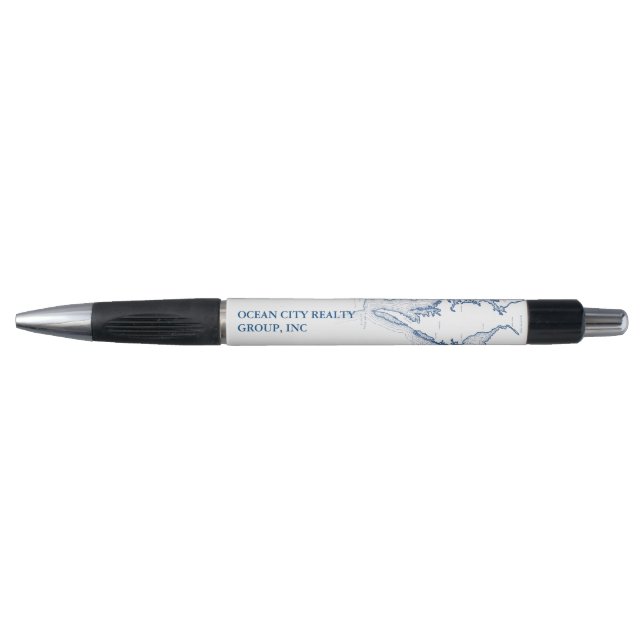 Ocean City MD Map Blue Custom Company Promo Pen (Front)