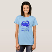 Ocean City MD Radiant Blue Crab T-Shirt (Front Full)