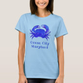 Ocean City MD Radiant Blue Crab T-Shirt (Front)