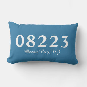 Ocean City NJ 08223 Zip Code Grandparent Gift Lumbar Pillow