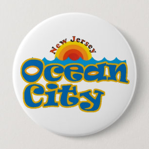 Ocean City NJ 4 Inch Round Button