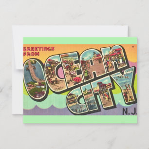 Ocean City NJ Greetings  Postcard