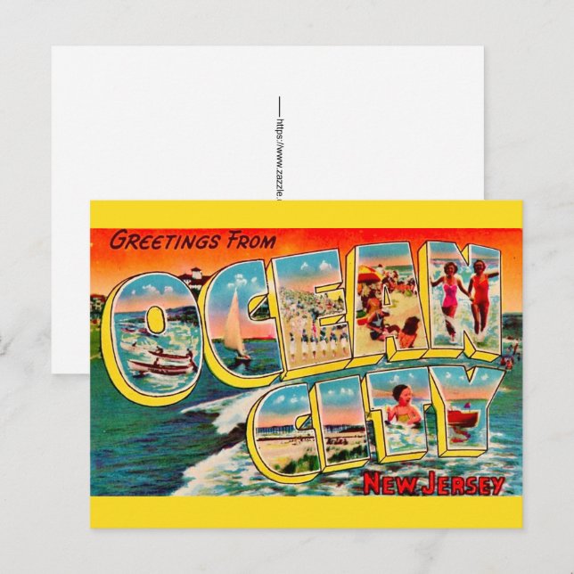 Ocean City NJ Postcard (Front/Back)
