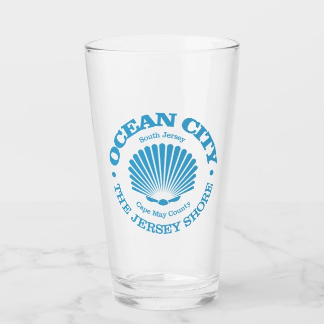 Ocean City NJ (seashell) Glass (Front)