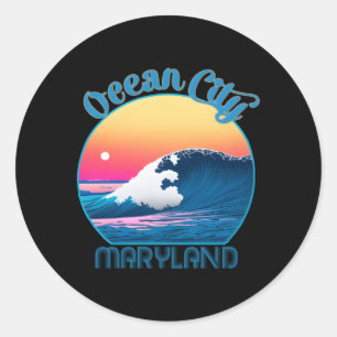 Ocean City Ocean City Classic Round Sticker