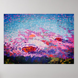 Ocean Coast Abstract Painting Poster