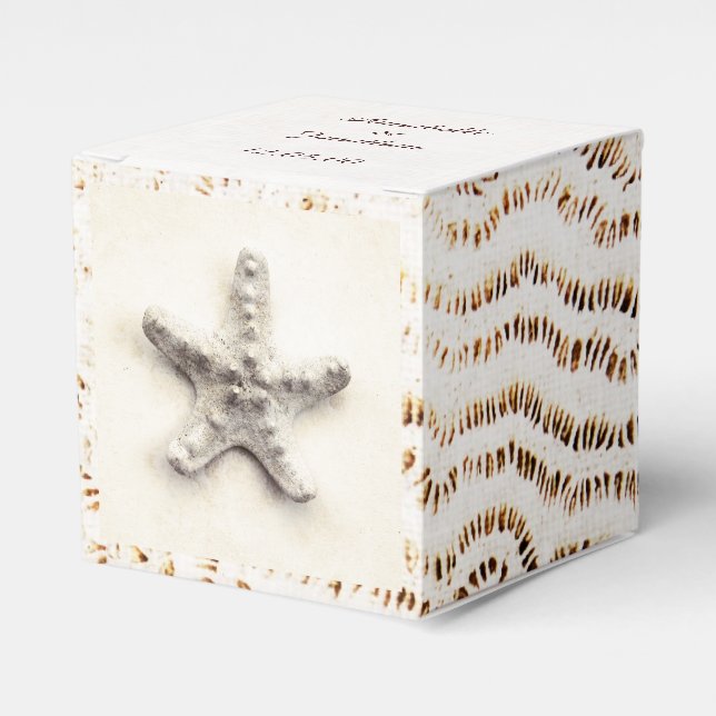 Ocean coastal starfish favor box (Front Side)