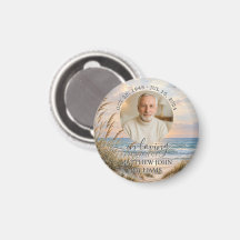 Ocean Coastal Sunset Male Photo Funeral Memorial