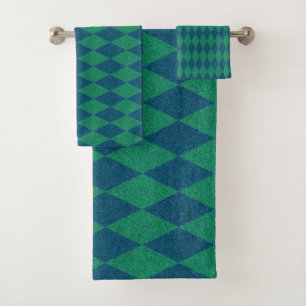 Ocean Colour Diamond Glitter Bath Towel Set