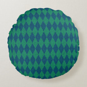 Ocean Colour Diamond Glitter Round Pillow