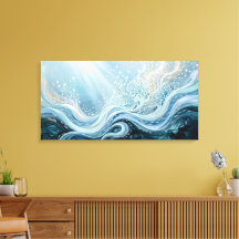 Ocean Conservation Abstract Art, Polar to Coral